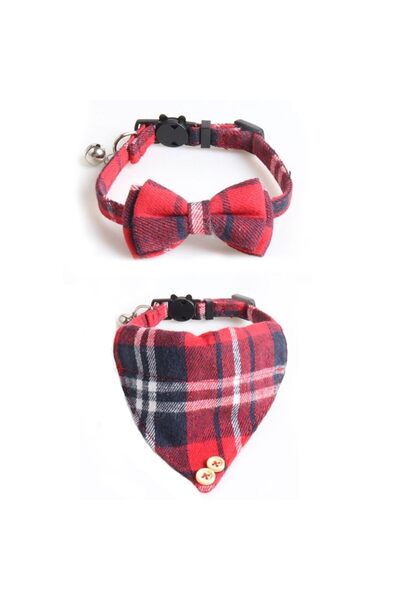 Bukela Cat collar (red and black set)