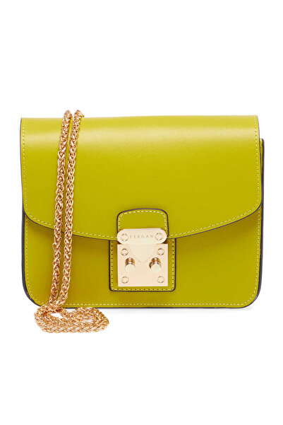 Tergan Yeşil Hakiki Deri Kadın Çapraz Askılı Çanta - S25K1BC78972-T2K