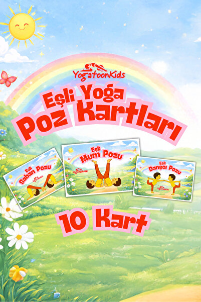 Yogatoon Kids World Çocuk Yogası Eşli Poz Eğitim Kartları – Temel Seviye Seti...