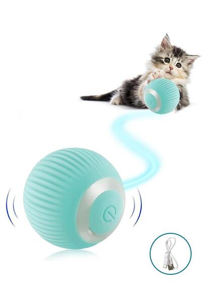 Bukela Cat toy electric rolling ball, rolling ball - blue