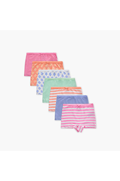 Juniors بوكسر مطبوع بحزام خصر مطاطي - مجموعة من 7 قطع