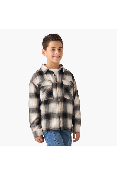 ELIGO Boys Shirt with Hood - Cotton - Long Sleeves