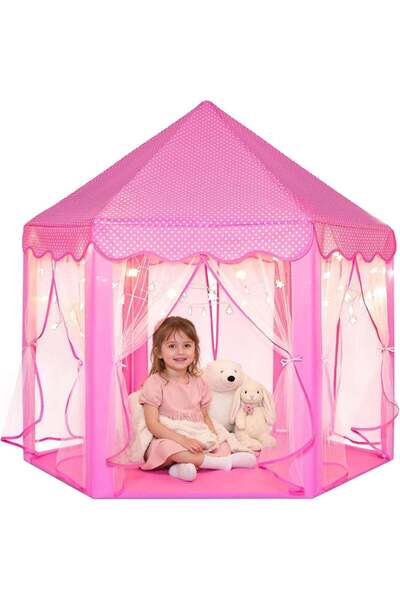 Türkiye Children Indoor Play Tent Pink Castle Canopy