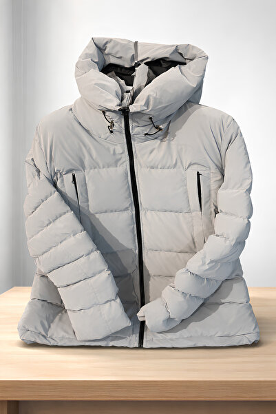 More Black معطف رمادي للرجال