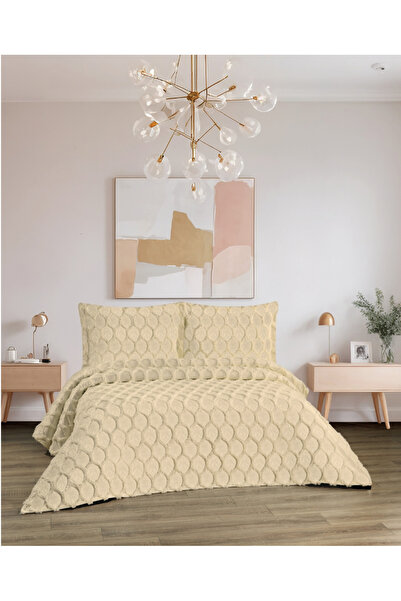 diabella Honeycomb Patterned 3 Piece Double Bedspread