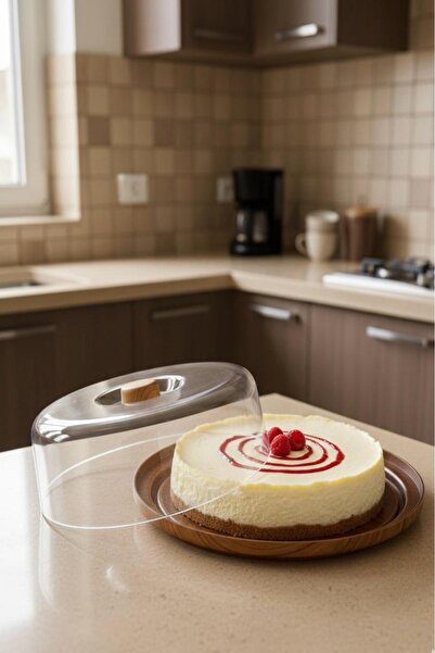 CASTEROLİ Akasya Görünümlü 28 CM Pasta & Kek Fanusu - Gıdaya Temasa Uygun - A...