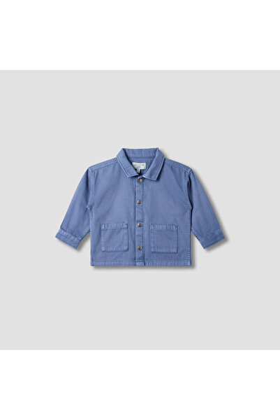 Juniors Denim Shirt with Collar