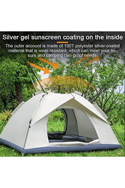 pepisky Travel and outdoor camping tent, quick-open automatic tent, portable rain and sun resistant tent