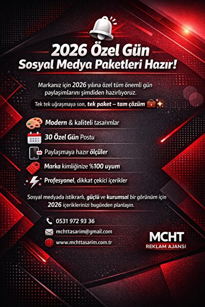 mchttasarim 2026 Sosyal Medya Kurumsal Özel Gün Tasarımları | Tek Sefer Al, Tüm Yıl Hazır Ol