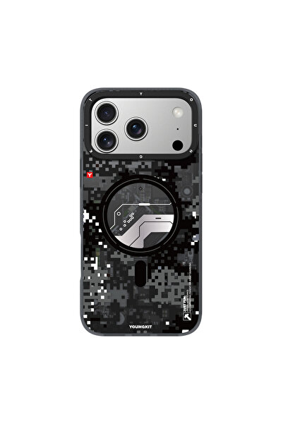 Youngkit iPhone 17 Pro Max Uyumlu Kılıf M-Safe Şarj Özellikli Camouflage Syke...
