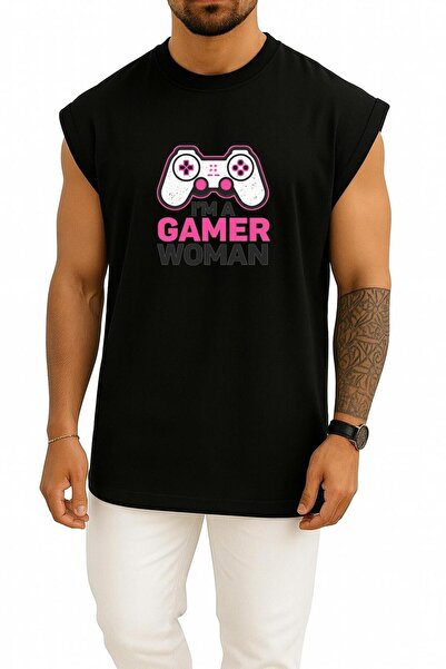 Bahriyeli Collection supradimensionat Sunt o femeie jucătoră Gamer Chest cu i...