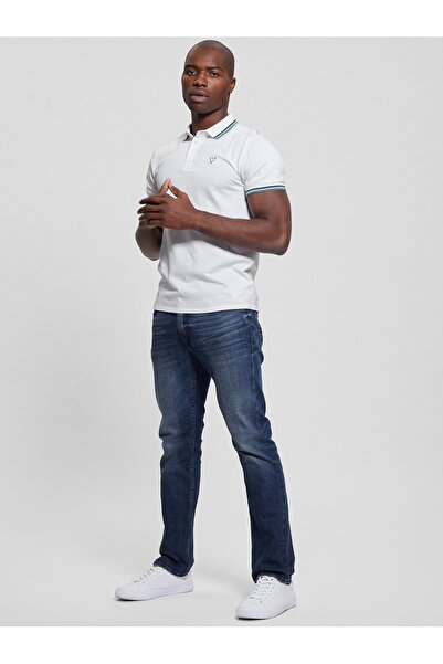 Guess SS SPORTS PIQUE TRNGL POLO Erkek Beyaz T-shirt M2GP34KARS0-F0CF