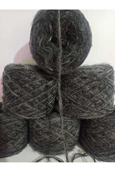 İPEK YÜN İPLİK DÜNYASI Moher Knitting Yarn (Grey Black) Mix 1000Gr