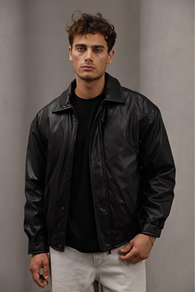 Karteks ERKEK OWERSİZE DERİ MONT