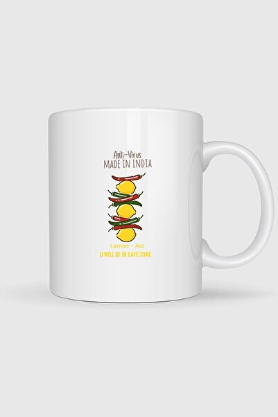 Bahriyeli Collection Antivirus Made in India Lemon and Aid Ba Printed Upa Bardak