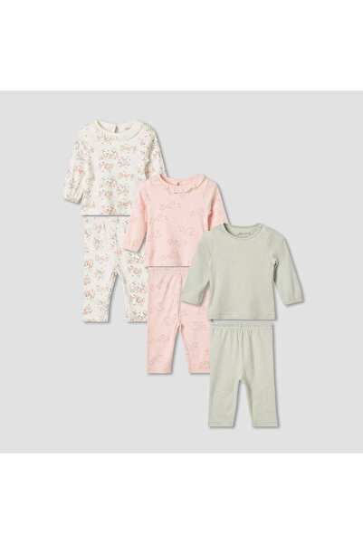 Juniors Pyjama Set with Assorted Prints - Cotton - Long Sleeves - Round Neck ...