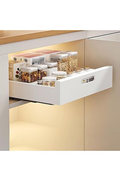 Arabest Pantry Shelves Drawer Storage, Sliding Cabinet Basket with Handle, Shelves for Cabinets of Kitchen