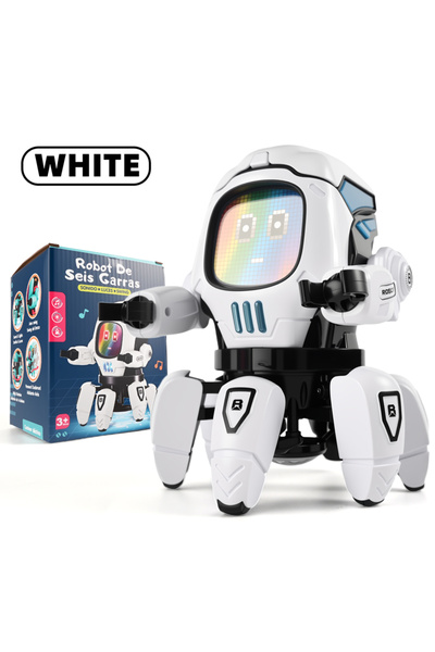 Choice White Kids Dance Robots Music LED 6 Claws Octopus Robot Birthday Gift Toys For Children Early Educat