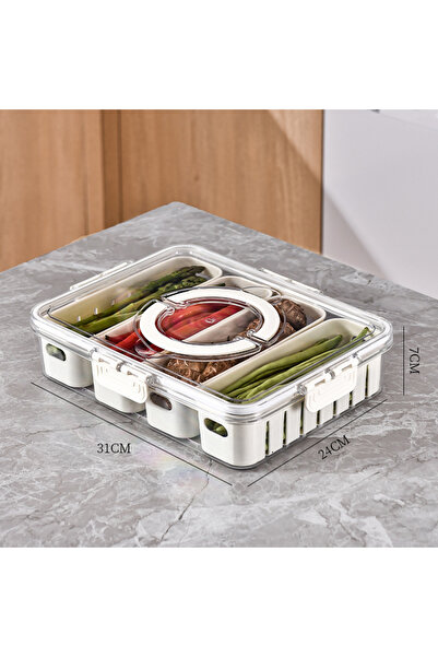 Arabest Stackable Crisper,Portable Crisper Organiser for Fridge Organiser Storage