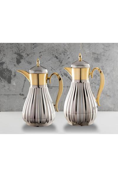 AWANY PLUS Luxury thermos set, keeps drinks hot for 18 hours, capacity 1 liter for tea and 750 ml for coffee