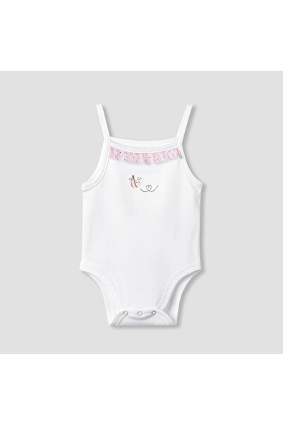 giggles بدلة جسم بدون أكمام مطرزة بنحلة