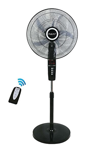 flexy مروحة أرضية مقاس 18 بوصة مع جهاز تحكم عن بعد ومؤقت