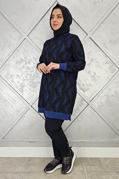 PYS KADIN GEOMETRİK DESENLİ TESETTÜR TUNİK