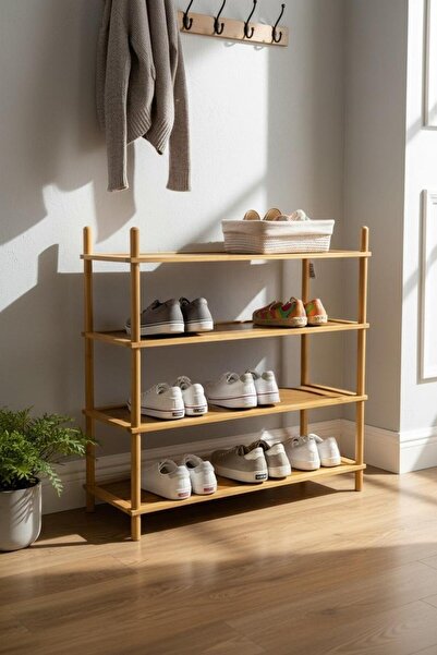 Casco Four-tier wooden shoe rack