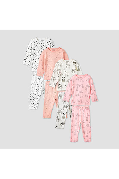 Juniors Printed T-shirt and Pyjamas - Set of 4