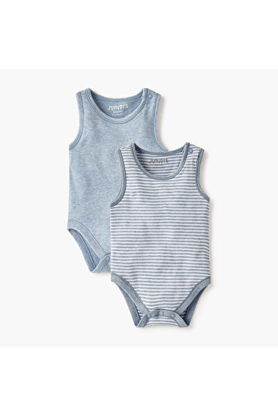 Juniors مجموعة متنوعة من البدلات بدون أكمام مع أزرار للإغلاق - طقم من قطعتين