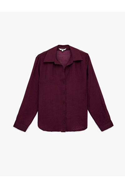 Koton Modal Fabric Regular Fit Long Sleeve Classic Collar Shirt