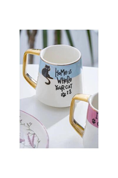 ACAR Pasha Porselen Kupa Mavi - 240 ml MSK123