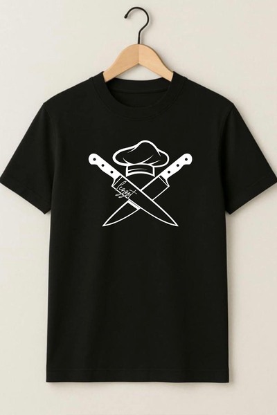 Netto İş Elbiseleri تي شيرت Netto مطبوع Chef Masterchef للطهي