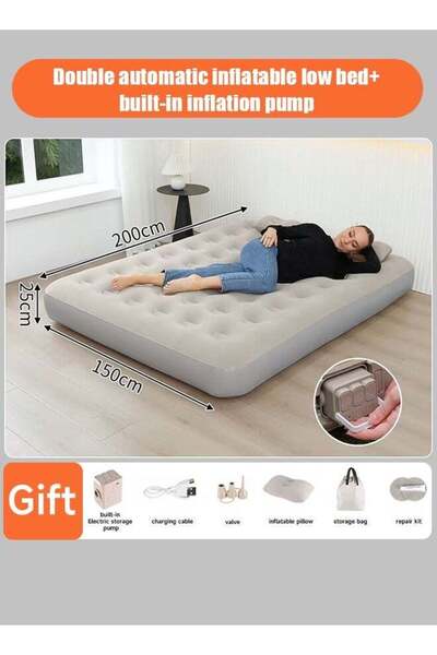 Generic Home double folding bed - air mattress - thick portable inflatable bed - outdoor inflatable bed