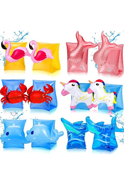 Arabest عوامات سباحة للأطفال قابلة للنفخ، أساور سباحة، أكمام عوامة، حلقات عوا...