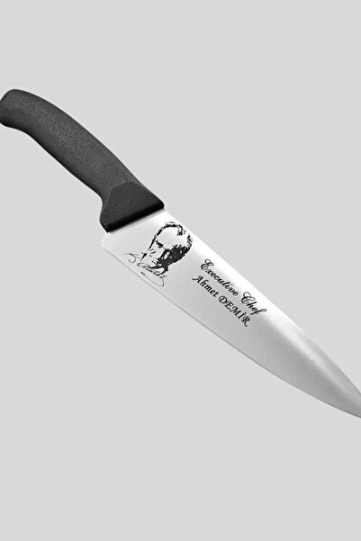 Üniformanya İsim ve Atatürk lazer işleme Hediyeli Aşçı Bıçağı Profesyonel Şef...