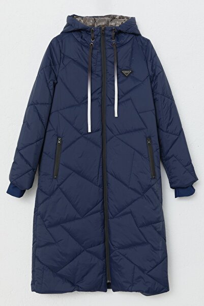 Nihan Astronot Yaka Kapitone Kaban Lacivert