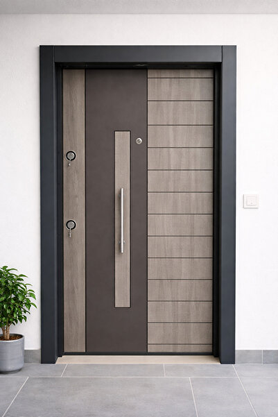 KÜÇÜKLER HOME Modern Çelik Kapı 105x205 – 90–105 cm Genişlik / 200–210 cm Yük...