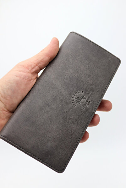 willpolo Genuine Leather Wallet with Phone Compartment, Magnetic Hand-Threade...