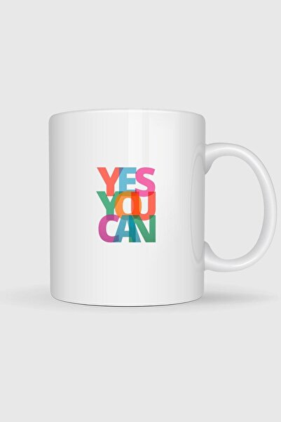 Bahriyeli Collection Yes You Can Printed Mug Cup