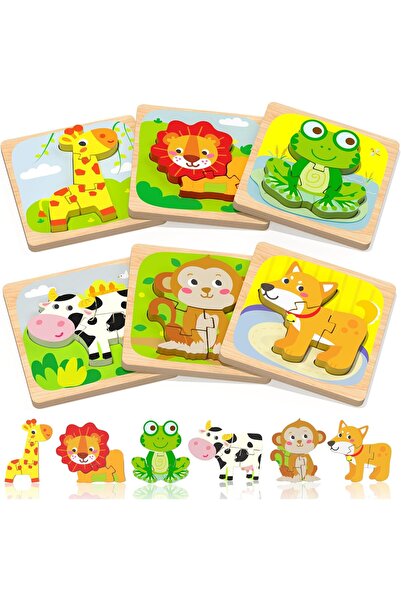 Arabest ألغاز خشبية للأطفال الصغار، ألعاب تعليمية لمرحلة ما قبل المدرسة