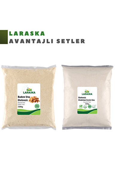 Laraska Glutensiz Un Seti Badem Unu 500g Hindistan Cevizi Unu 500g