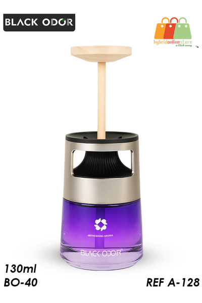 Black Odor BO-40 Car Air Freshener 130ml Dashboard and Cup Holder Use Long Lasting 60 Days REF A-128