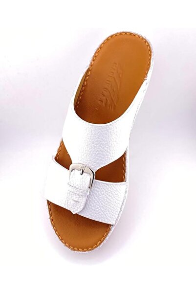 Alnahham AET Arabic Sandals For Men | Outdoor Mens Slippers | Open Toe | Genuine Milled Leather with Buckle