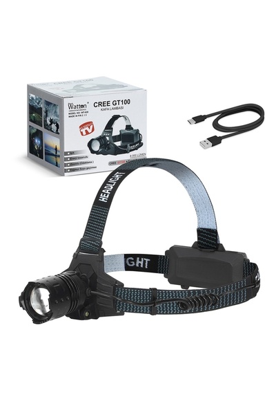 Watton Black GT100 Led Şarjlı 8.000 Lümen Kafa Lambası