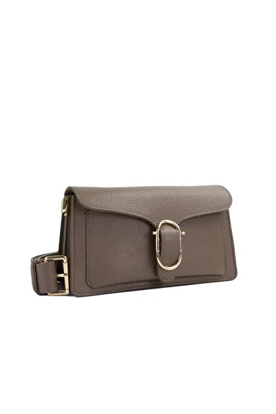 Posete Fagaras Anabelle Leather Purse - Taupe, Casual Bag Made of Genuine Leather, Handbag, Bags