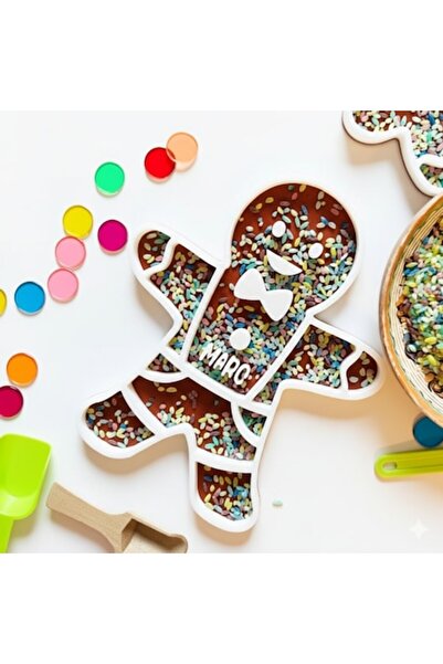 OEM Tavă cu fetițe din turtă dulce pentru joacă senzorială, cadou de Crăciun ...