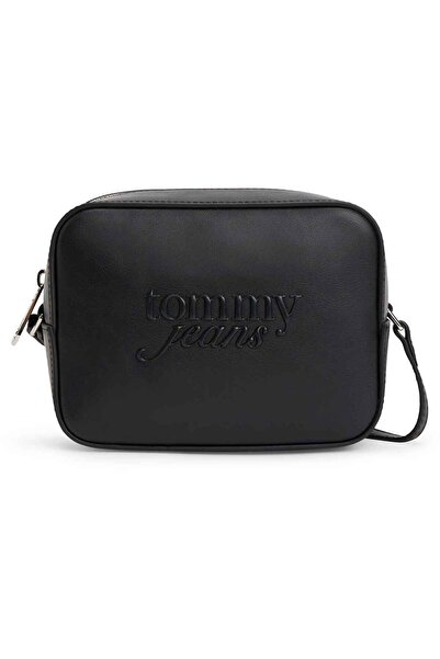 Tommy Hilfiger Women's Brand Logo Casual Use Black Shoulder Bag Aw0Aw18451 Bds