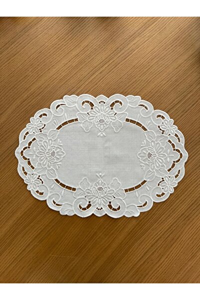 QBR Home Antique Delikişi Oval American Service. Peony Model (1 Piece) 49X35 cm