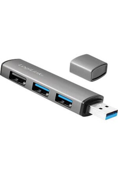 LogiLink Compact USB 3.2 Hub, 3-Port Gen2, Rapid Data Transfer